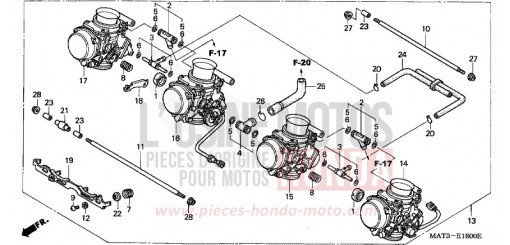 CARBURATEUR (ENS.) CBR1100XXV de 1997